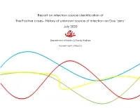 Report on Infection Source Identification of the Positive Cases– History of Unknown Source of Infection on Day ‘Zero’ July 2020