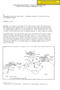 Southampton Water and the Solent : Biological Effects of the Multi-Use of an Estuarine System