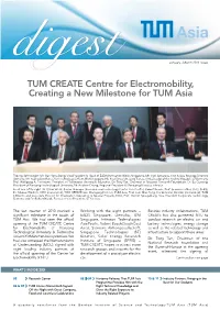 TUM CREATE Centre for Electromobility, Creating a New Milestone for TUM Asia