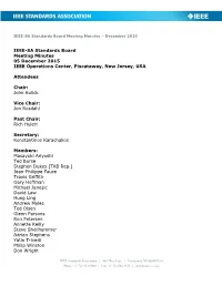 IEEE-SA Standards Board Meeting Minutes – December 2015