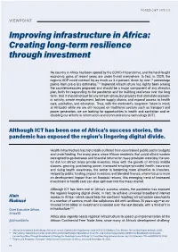 Improving Infrastructure in Africa: Creating Long-Term Resilience Through Investment