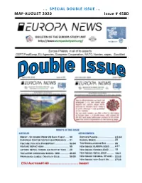 MAY-AUGUST 2020 Issue # 458D MAY-AUGUST 2020 458D-2