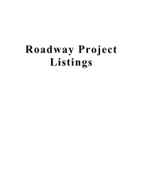 Roadway Project Listings
