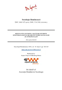 Sociologie Românească on Behalf Of