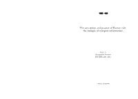 The Conception and Practice of Roman Rule: the Example of Transport Infrastructure
