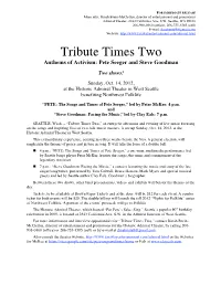 Tribute Times Two Anthems of Activism: Pete Seeger and Steve Goodman