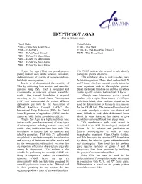 TRYPTIC SOY AGAR - for in Vitro Use Only