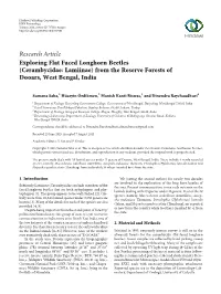 Exploring Flat Faced Longhorn Beetles (Cerambycidae: Lamiinae) from the Reserve Forests of Dooars, West Bengal, India