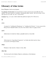 Glossary of Wine Terms - Wikipedia, the Free Encyclopedia 4/28/10 12:05 PM