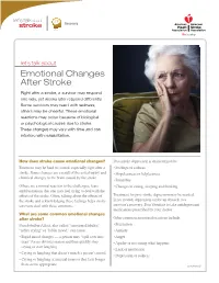 Let's Talk About Emotional Changes After Stroke