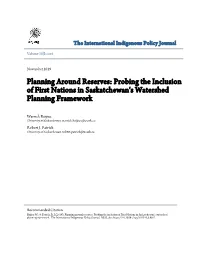 Probing the Inclusion of First Nations in Saskatchewan's Watershed Planning Framework