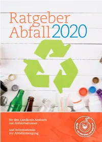 Ratgeber Abfall 2020 C.Indd
