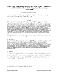 Red River Carbonates (Saskatchewan): Major Facies, Lithological, and Spatial Controls on Rock Magnetism – Preliminary Observations