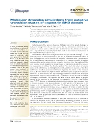 Spectrin SH3 Domain Xavier Periole,1* Michele Vendruscolo,2 and Alan E