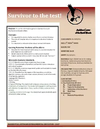 Survivor to the Test!
