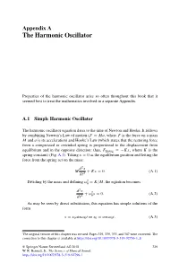 The Harmonic Oscillator