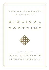 Biblical Doctrine Excerpt.Pdf
