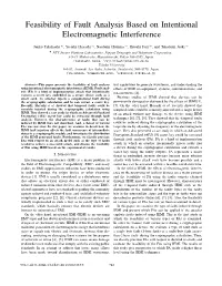 Feasibility of Fault Analysis Based on Intentional Electromagnetic Interference