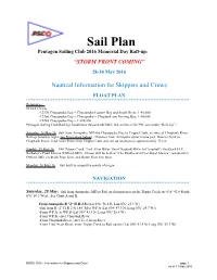Nautical Information for Skippers and Crews