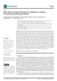 New Estrone Oxime Derivatives: Synthesis, Cytotoxic Evaluation and Docking Studies