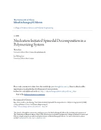 Nucleation Initiated Spinodal Decomposition in a Polymerizing System Thein Yk U University of Akron Main Campus, Tkyu@Uakron.Edu