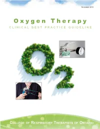 Oxygen Therapy CBPG and to Continue to Advocate for Safe and Ethical Practices in Your Practice Environment