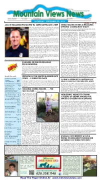 Read the Paper Online At: 2 Mountain View News Saturday, September 28, 2013 CALENDAR