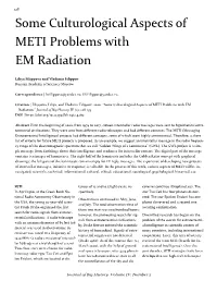 Some Culturological Aspects of METI Problems with EM Radiation