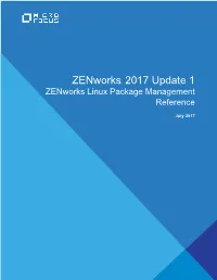 Zenworks Linux Package Management Reference