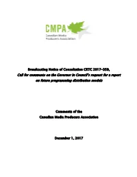 Call for Comments on the Governor in Council's Request for a Report On