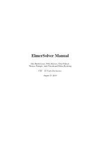 Elmersolver Manual