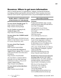 Resources: Where to Get More Information Here Is a Small Selection of Organizations, Websites, and Printed Materials for Helping Children and Families Affected by HIV