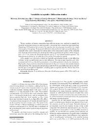 Variability in Sepiolite: Diffraction Studies
