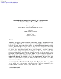 Appropriate Intellectual Property Protection and Economic Growth in Countries at Different Levels of Development