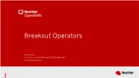 Breakout Operators