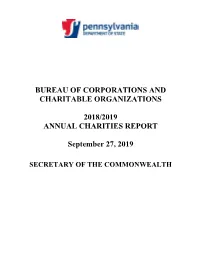 Bureau of Corporations and Charitable Organizations