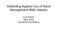 Defending Against Out-Of-Band Management BMC Attacks