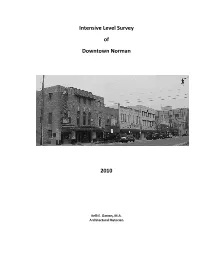 Intensive Level Survey of Downtown Norman