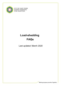 Load-Shedding Faqs Load-Shedding Faqs
