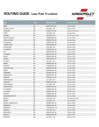 ROUTING GUIDE - Less Than Truckload
