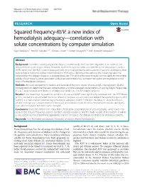 Squared Frequency-Kt/V