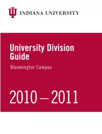 University Division Guide 2010–2011