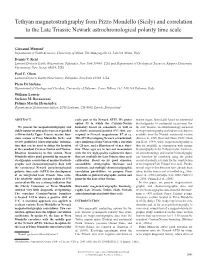 And Correlation to the Late Triassic Newark Astrochronological Polarity Time Scale