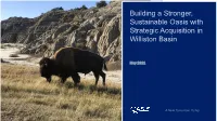 Building a Stronger, Sustainable Oasis with Strategic Acquisition in Williston Basin