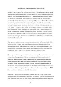 Conversations in the Dreamscape: a Reflection