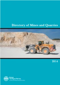 Directory of Mines and Quarries 2014