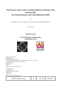 End-Triassic Crisis Events Recorded in Platform and Basin of the Austrian Alps