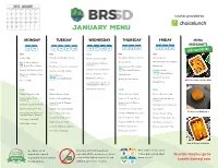 January Menu