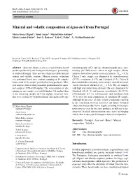 Mineral and Volatile Composition of Água-Mel from Portugal