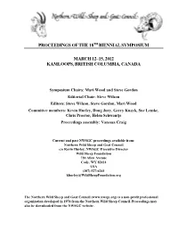 Proceedings of the 18Th Symposium